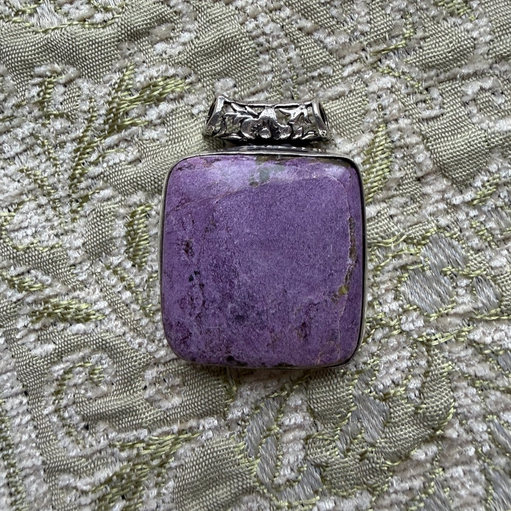 Sugilite Sterling Silver Pendant – Rich Purple Stone